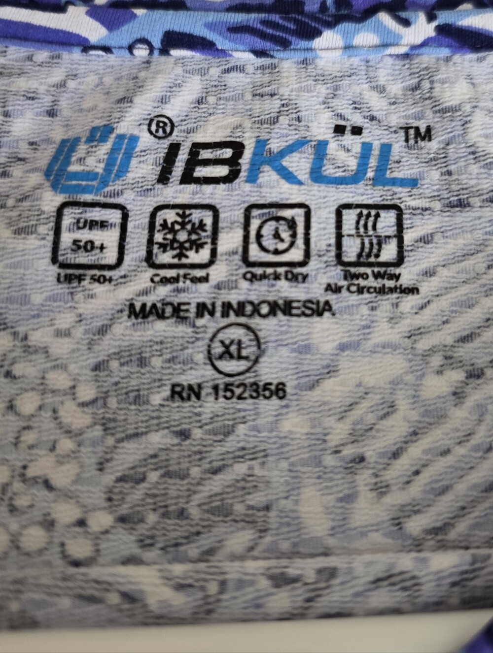 Ibkul XL Top Blue Purple Long Sleeve Activeware Golf Shirt - Picture 4 of 8